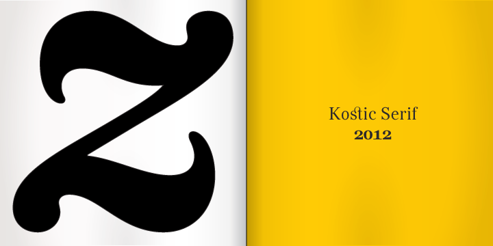 Ejemplo de fuente Kostic Serif Medium